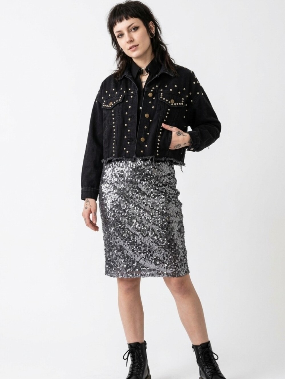 Punk Studded Jean Jacket